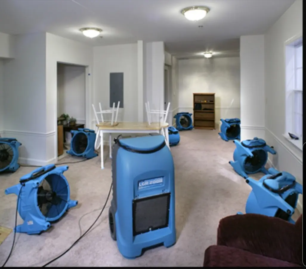 Air movers and dehumidifier setup for Water Extraction & Removal in Mukilteo